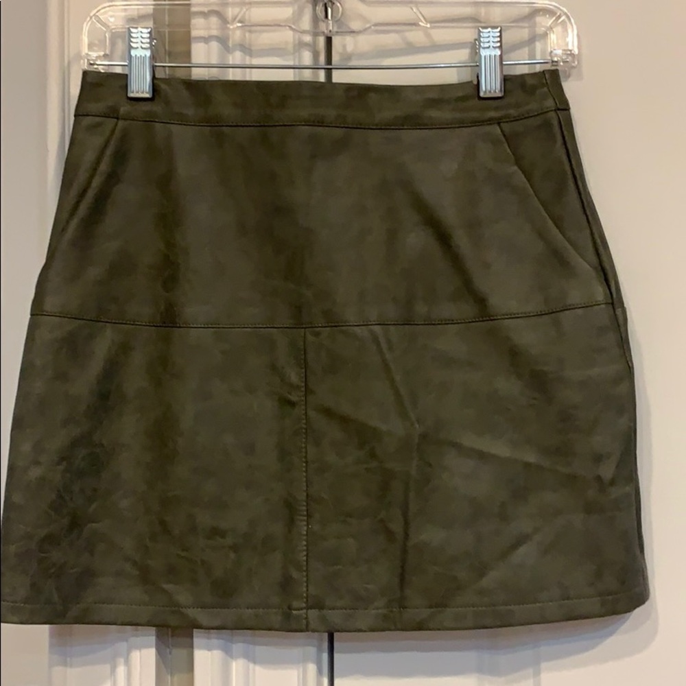 Grey leather skirt from LF stores.